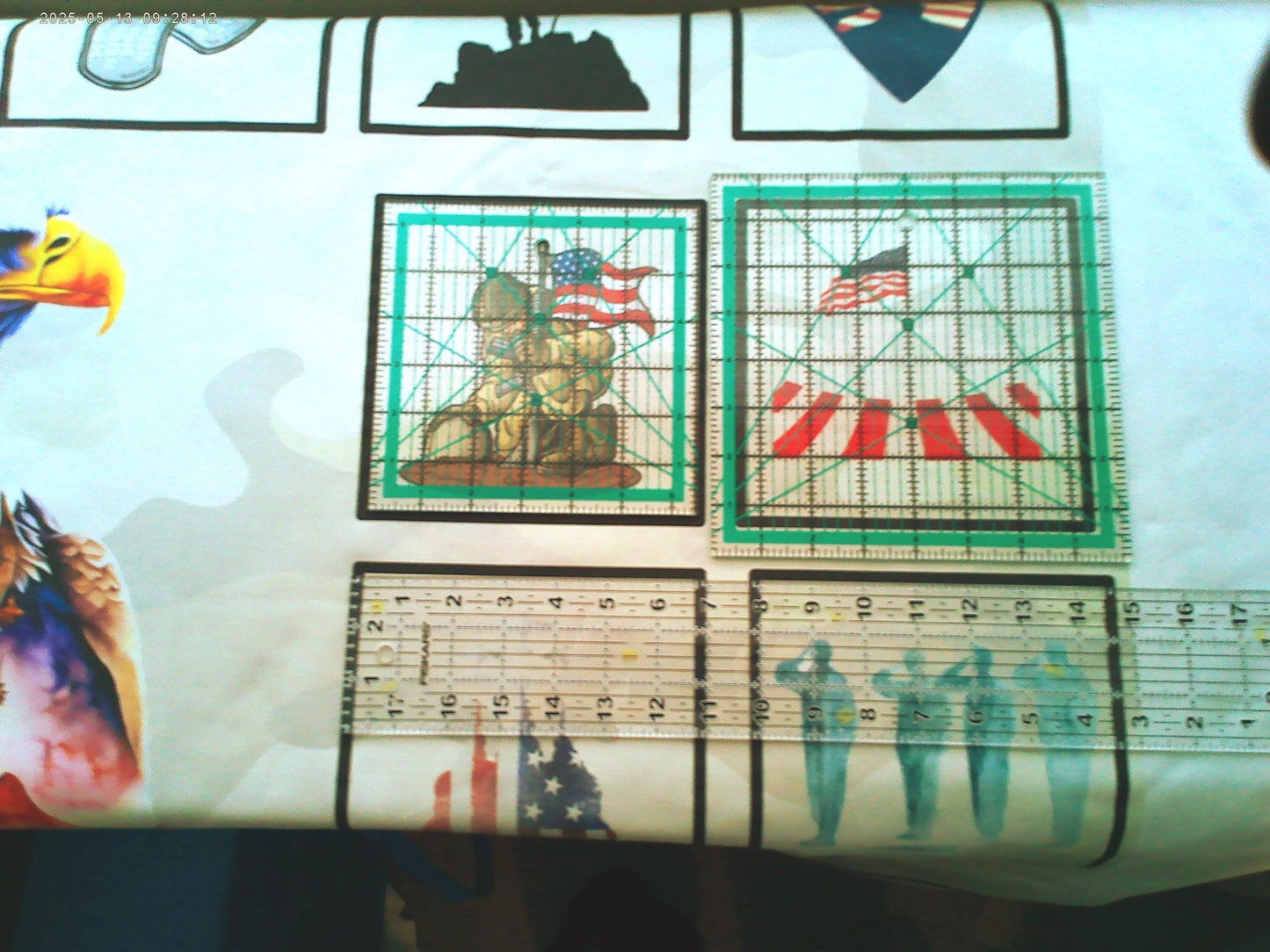 Eagle Hero Quilt Panel and Blocks: Military Tribute, Duty and Honor Quilt, Quilt of Valor Fabric