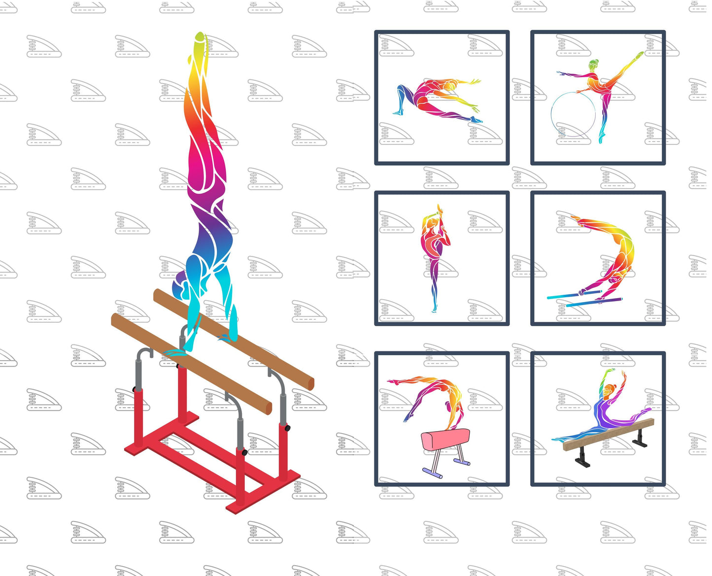 Gymnast Quilt Panel and Blocks, Quilt In A Day, Easy Quilt,  Rainbow  Gymnast,  Pink and Purple Gymnast