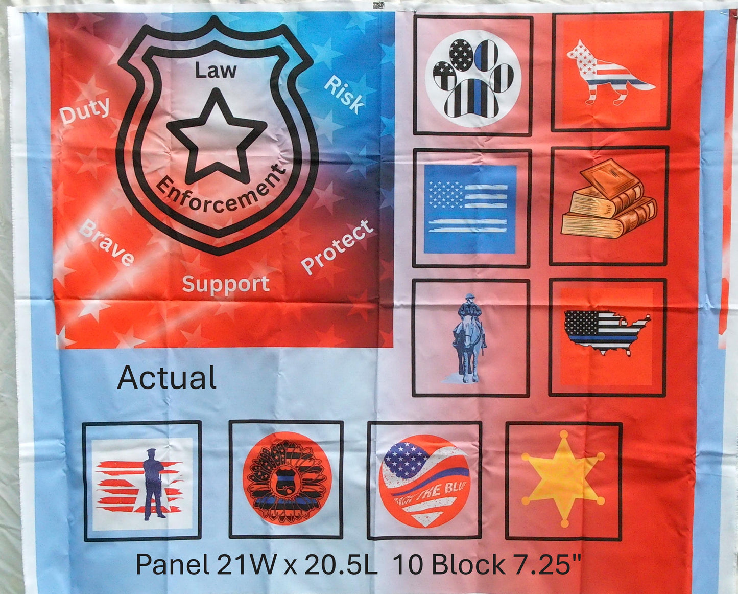Law Enforcement Quilt Panel: Hero Design, Law Enforcement Quilt Blocks