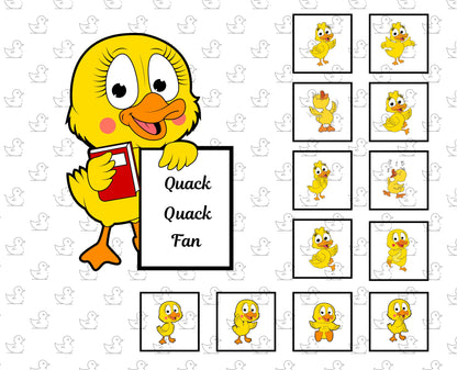 Rubber Ducky Quilt Panel & Blocks: Cotton Fabric, Quack Quack Quilt, Easy Quilt Project