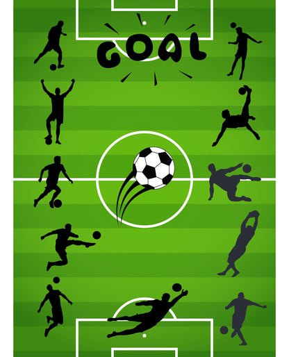 Soccer Quilt Panel, Soccer Cotton Fabric, DIY Quilt Project Soccer Fabric, Football Quilt Panel