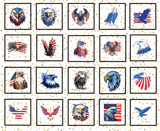 Eagle Collection Quilt Blocks: Cotton Fabric, Window Quilts, Quilted Coasters