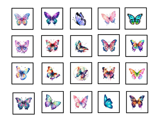 Butterflies Collection Quilt Blocks: Cotton Fabric, Window Quilts, Quilted Coasters