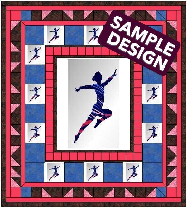 Gymnast/Dancer Quilt Panel & Blocks: Easy Cotton Quilt