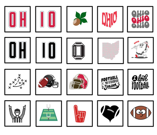 Ohio Football Panel and Block Combo for Quilts